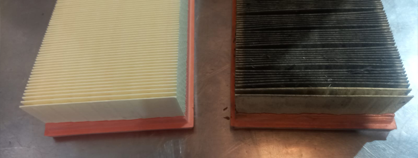 Filtro de aire sucio vs filtro de aire nuevo... la importancia de un correcto mantenimiento
